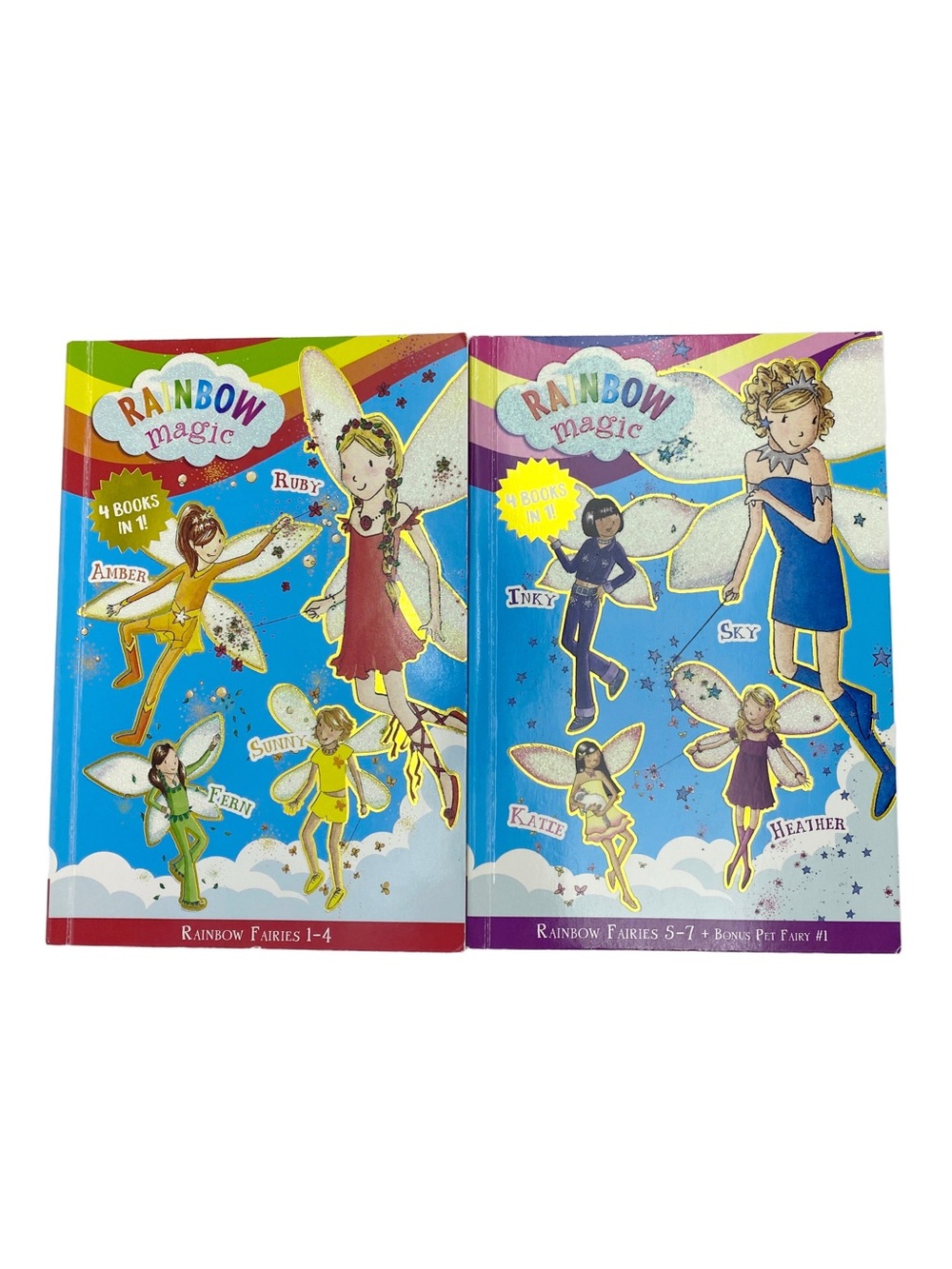 Rainbow Magic Fairies 1-7 + Bonus Pet Fairy #1 Books